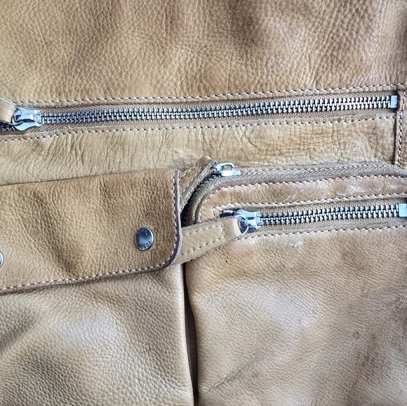 VINTAGE FOSSIL Tan Leather Shoulder Bag - Picture 8 of 10